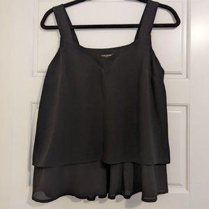 Layered, Flowy Black Tank - Size S(P)
